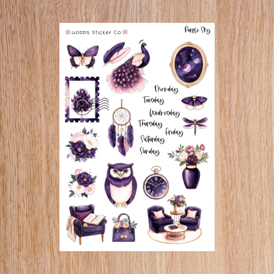 Purple Sky Journaling Kit Page 1 Regular