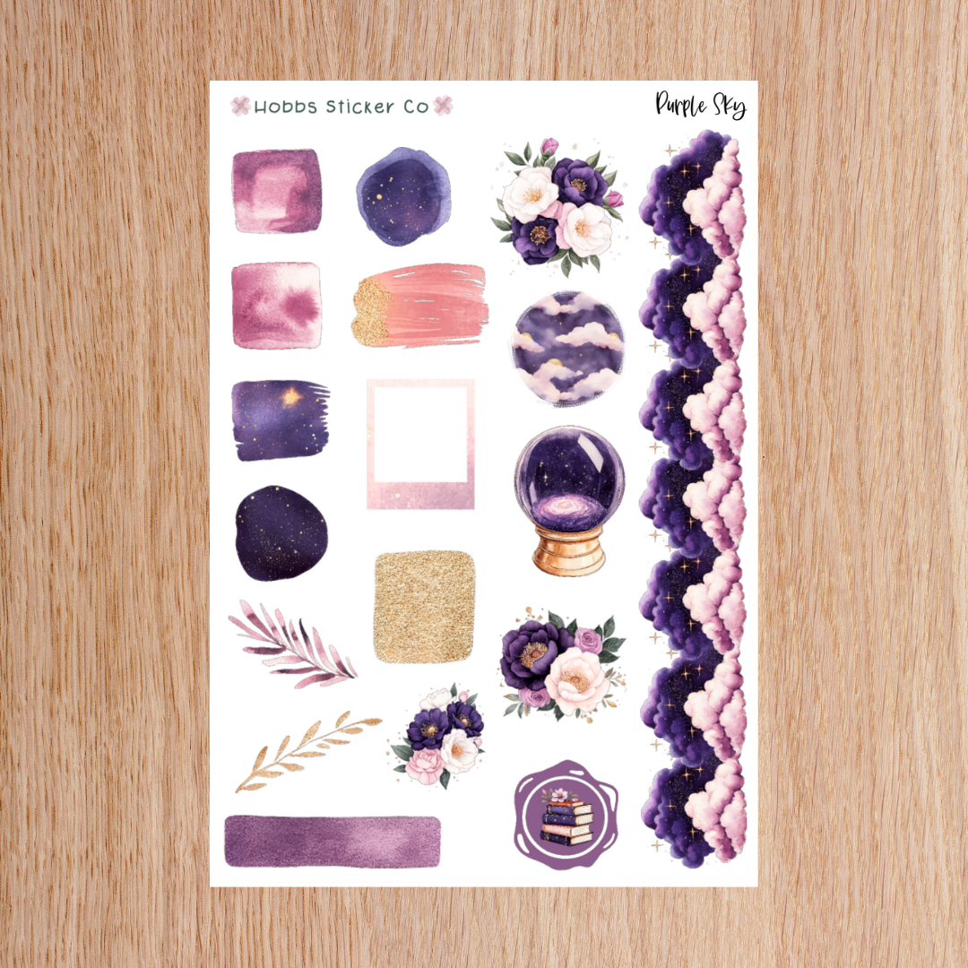 Purple Sky Journaling Kit Page 2 Regular