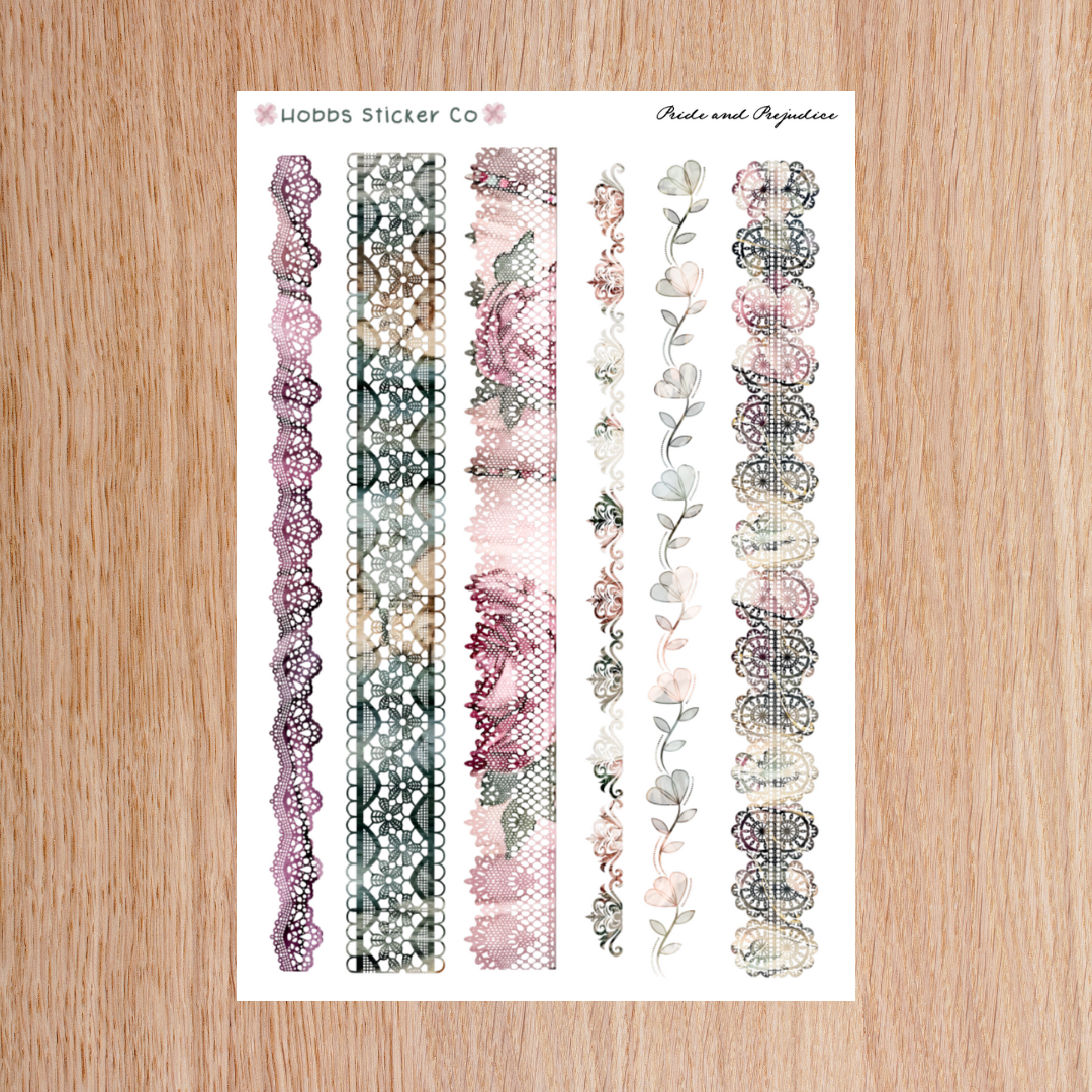Pride and Prejudice Washi Strips Junior