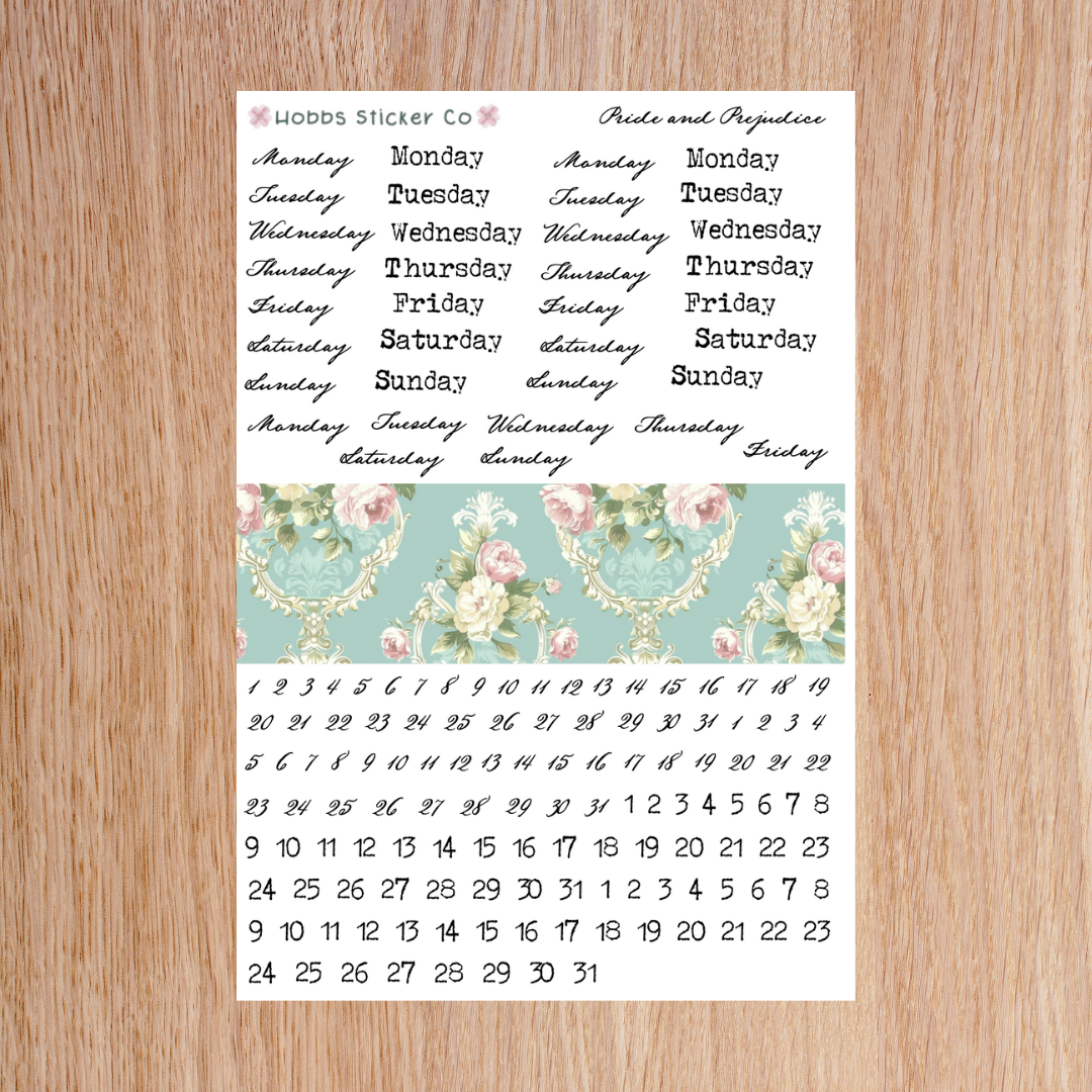 Pride and Prejudice Days and Numbers Junior