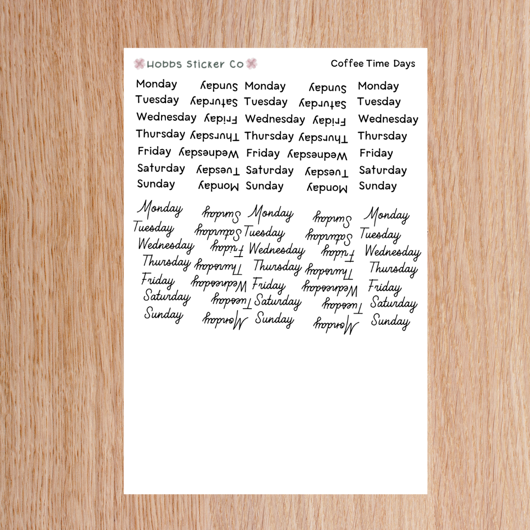 Coffee Time Planner Setup Collection Junior