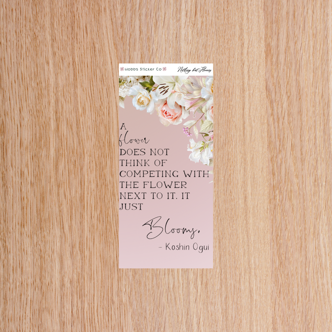 Nothing But Flowers Full Page Deco Sticker Weeks