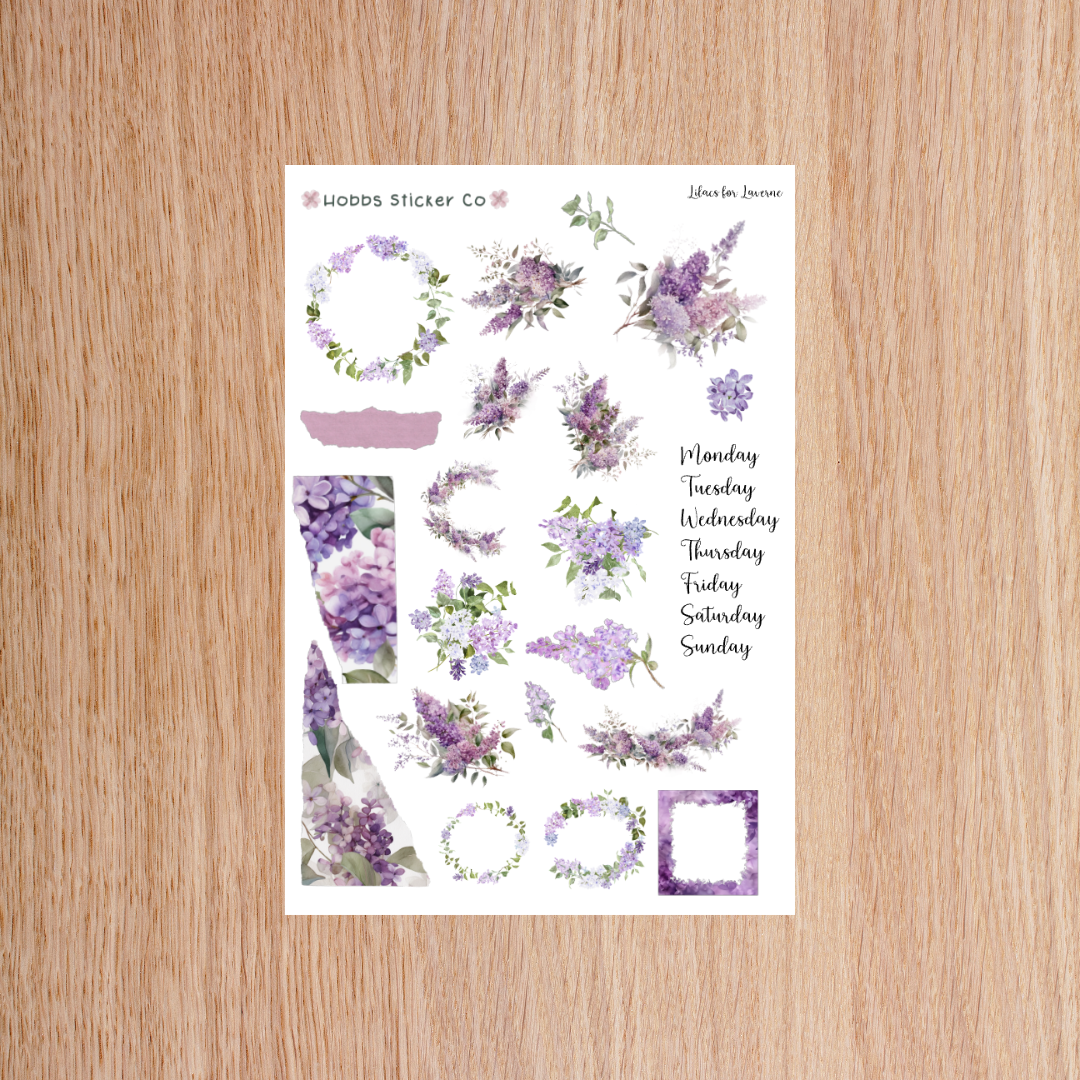Lilacs for Laverne Journaling Kit Page 1 Regular
