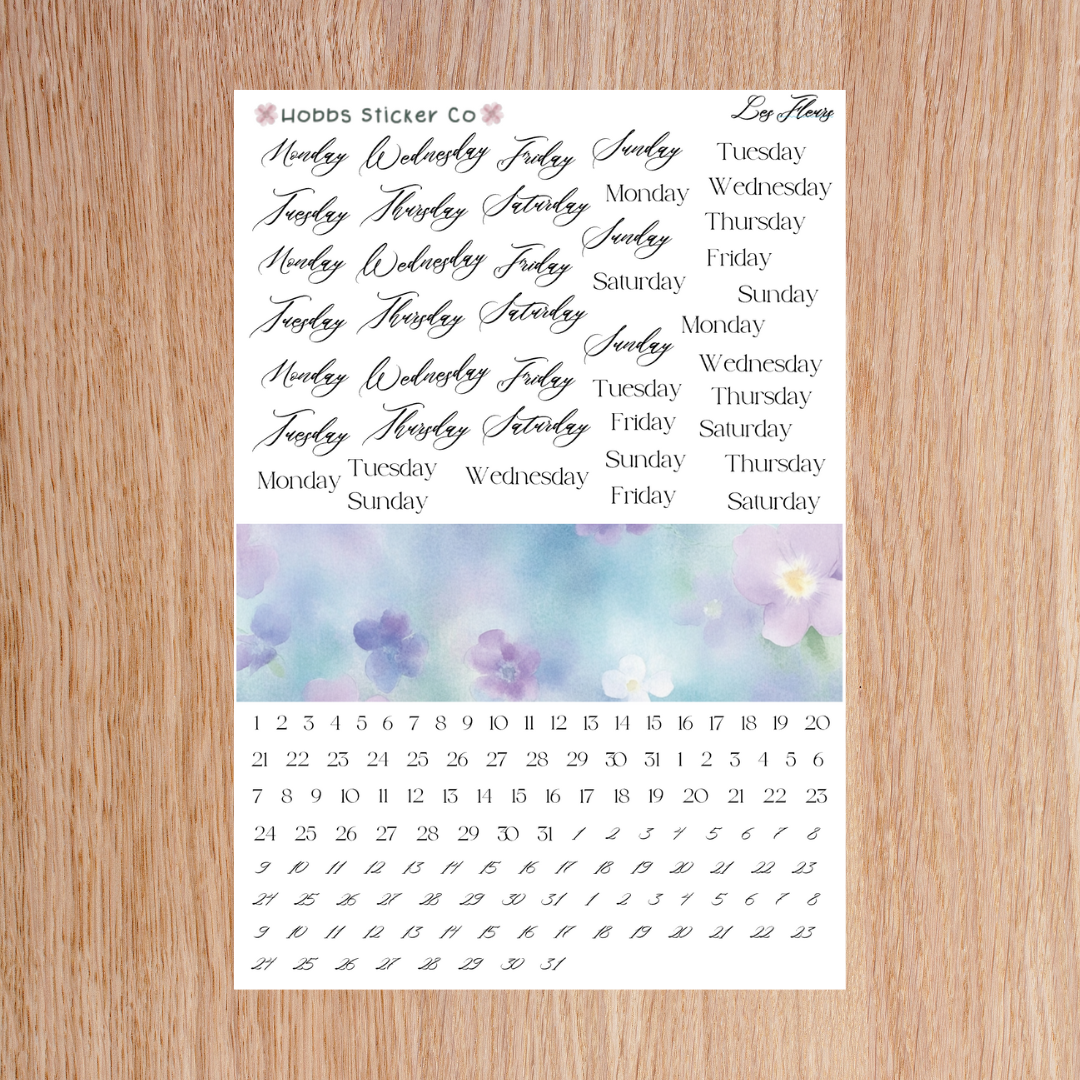 Les Fleurs Days and Numbers Regular