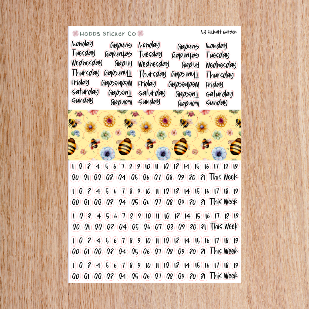 My Folkart Garden Days and Numbers Scripts Regular