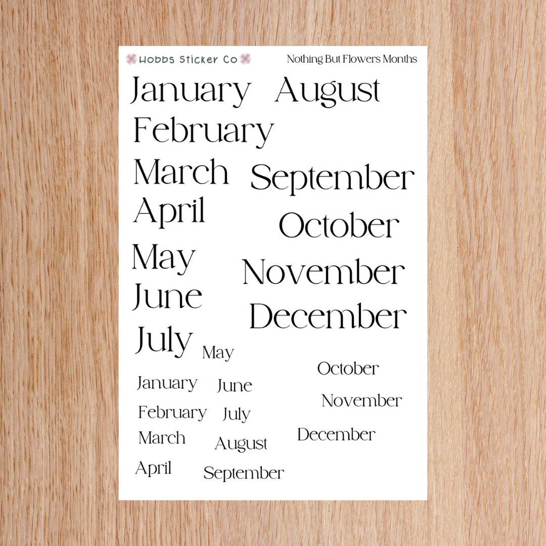 Nothing But Flowers Planner Setup Collection Junior