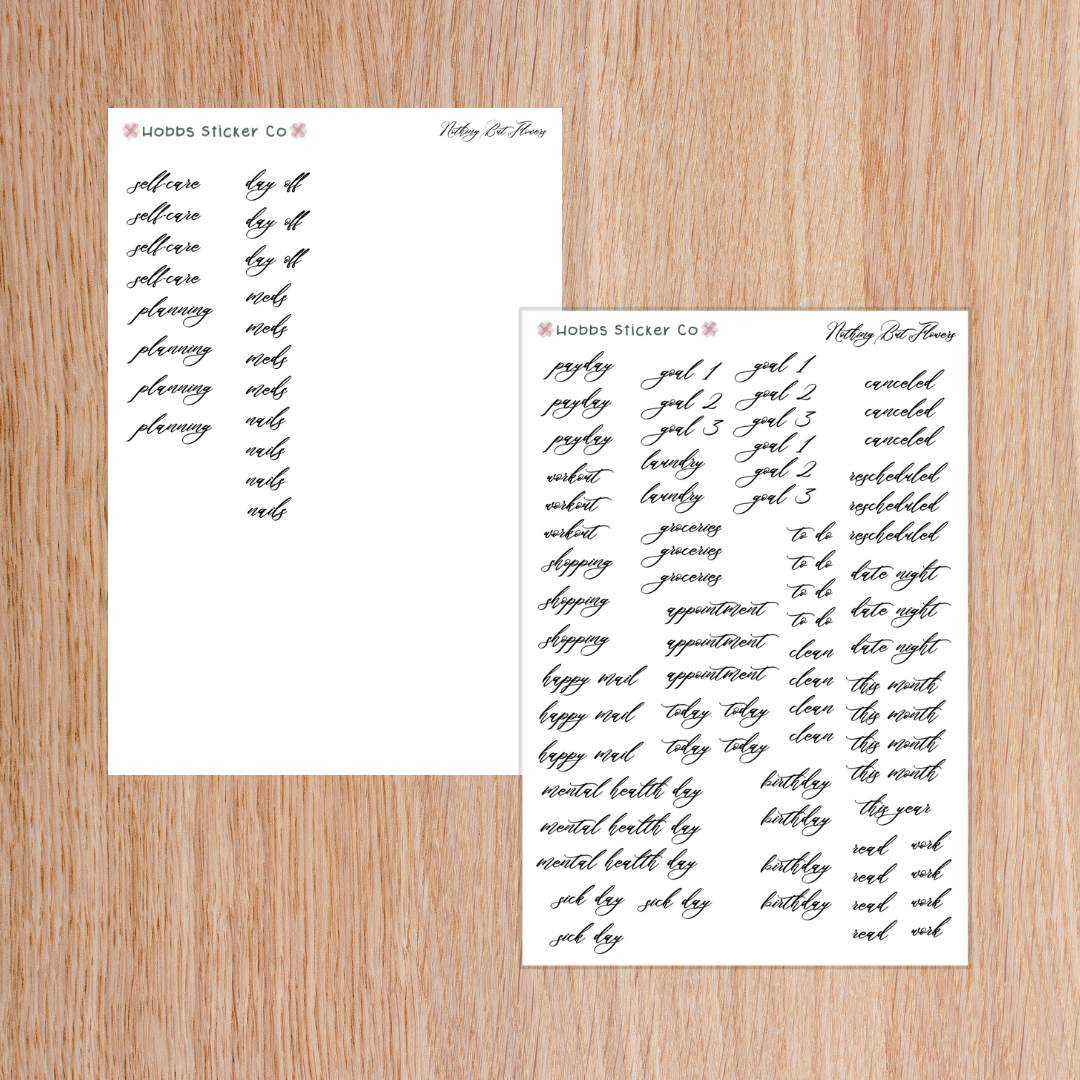 Nothing But Flowers Planner Setup Collection Junior
