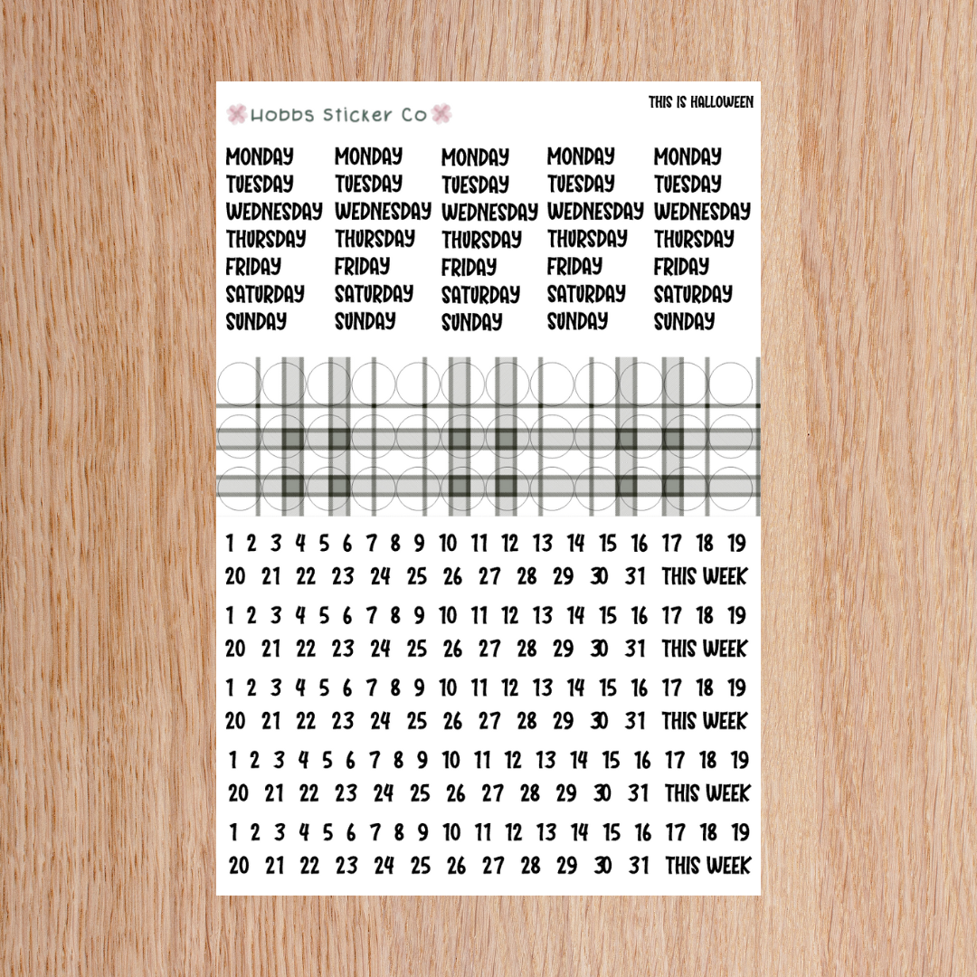 This is Halloween Days and Numbers Scripts Junior