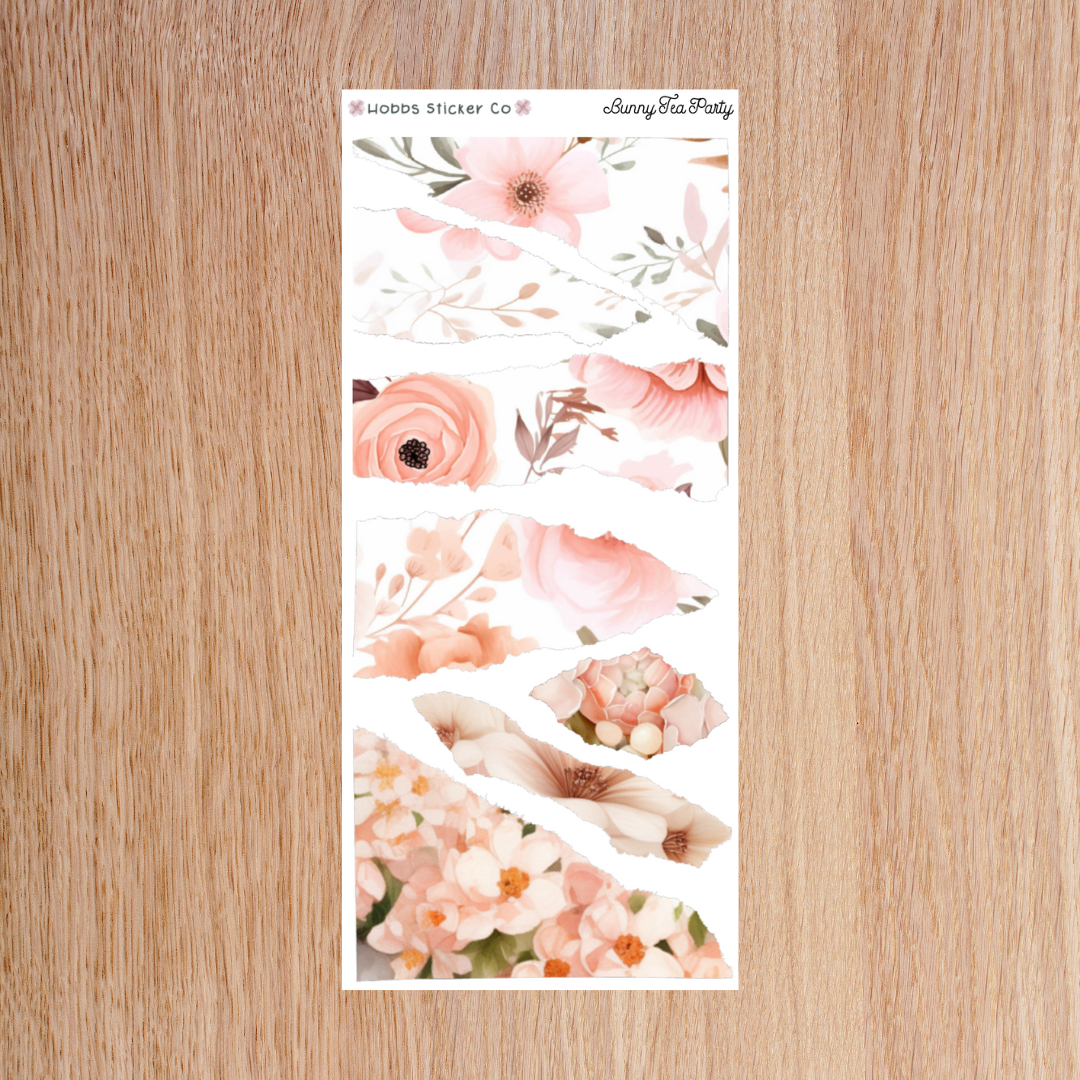 Bunny Tea Party Torn Paper Regular
