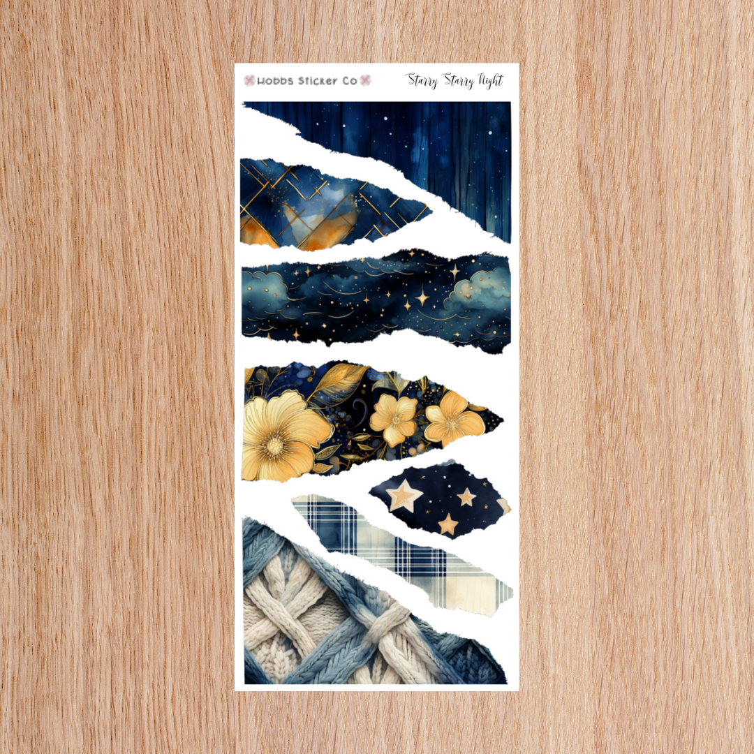 Starry Starry Night Torn Paper Junior