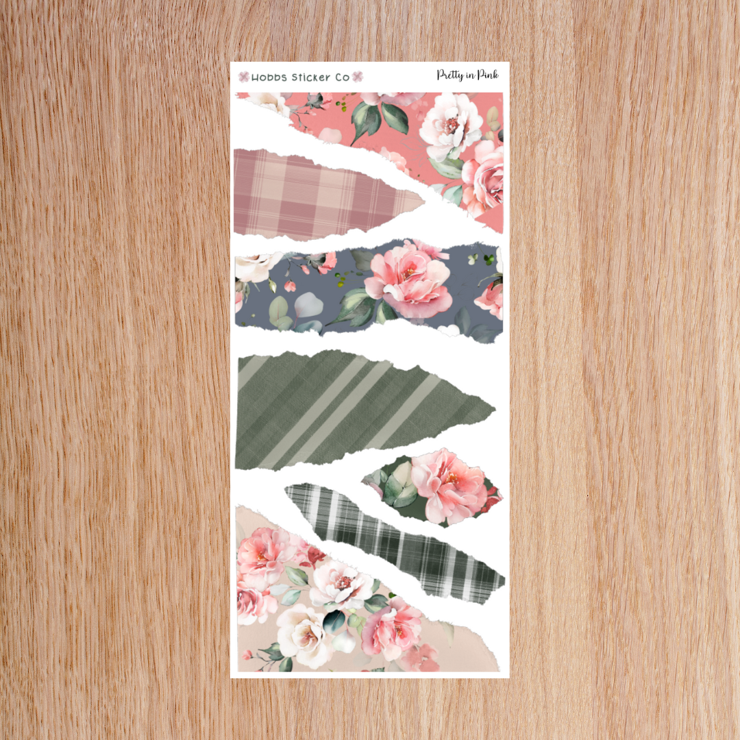 Pretty in Pink Torn Paper Junior