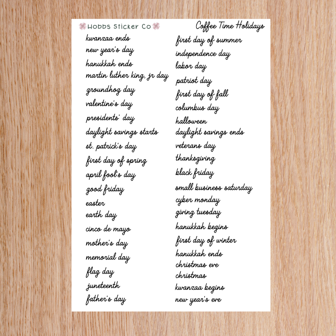 Coffee Time 2.0 Planner Setup Collection Unbound Regular