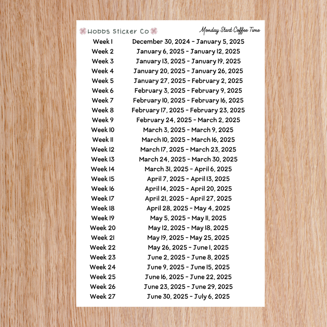 Coffee Time Planner Setup Collection Junior