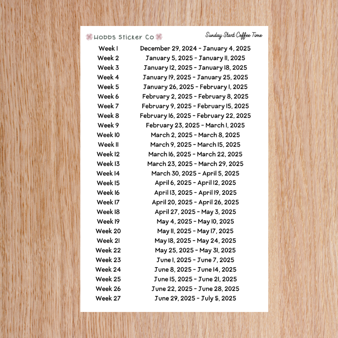 Coffee Time Planner Setup Collection Junior