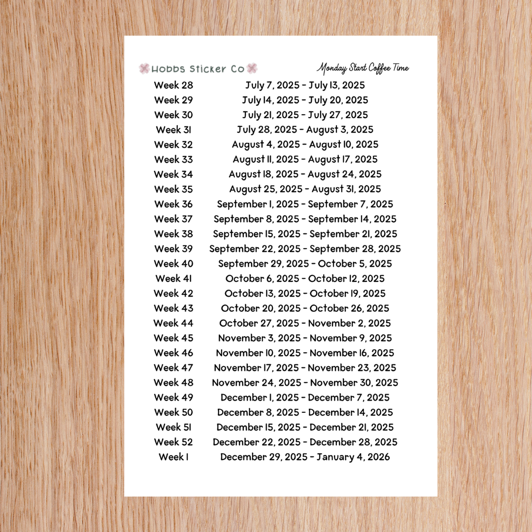 Coffee Time Planner Setup Collection Junior