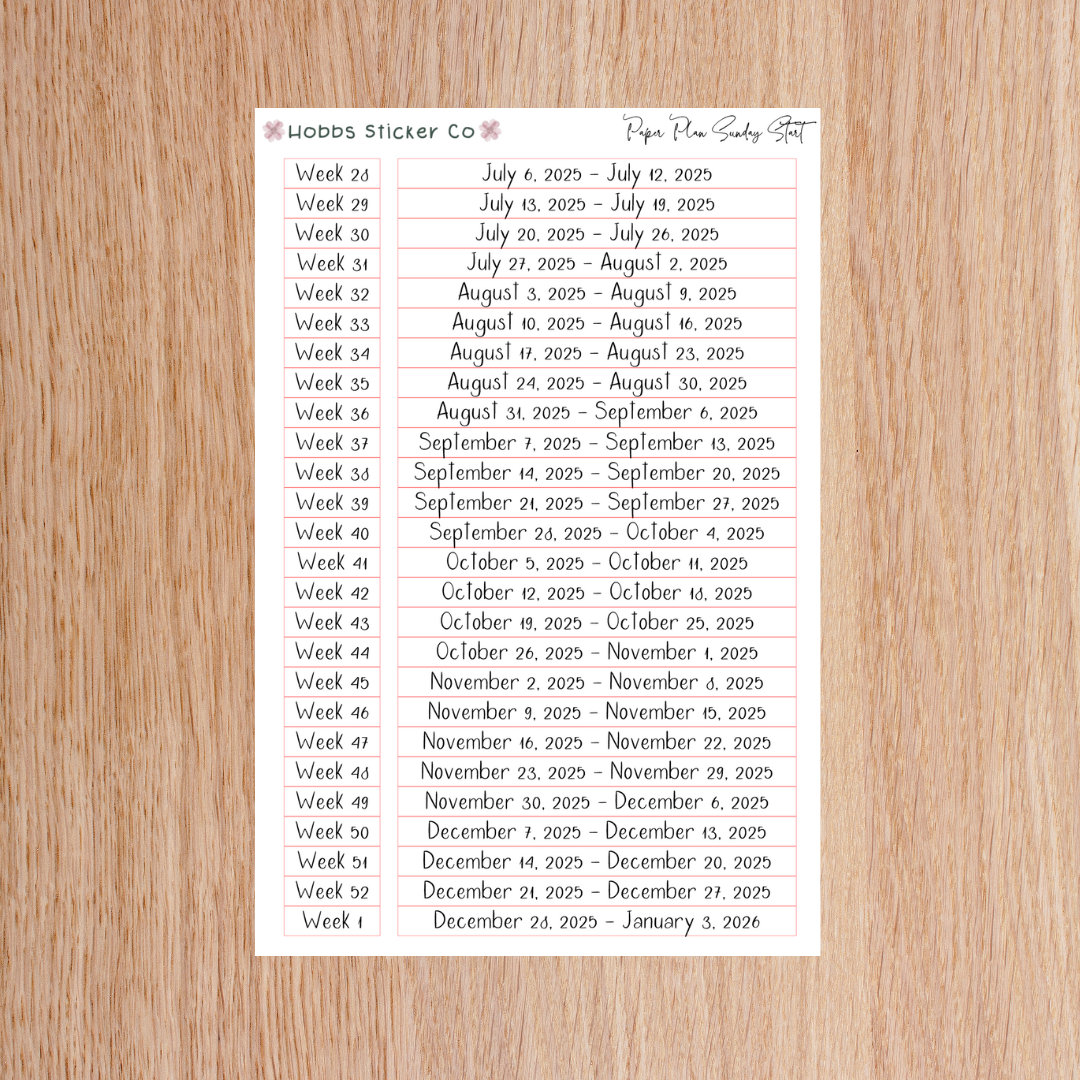 Paper Plan Planner Setup Collection Unbound Regular