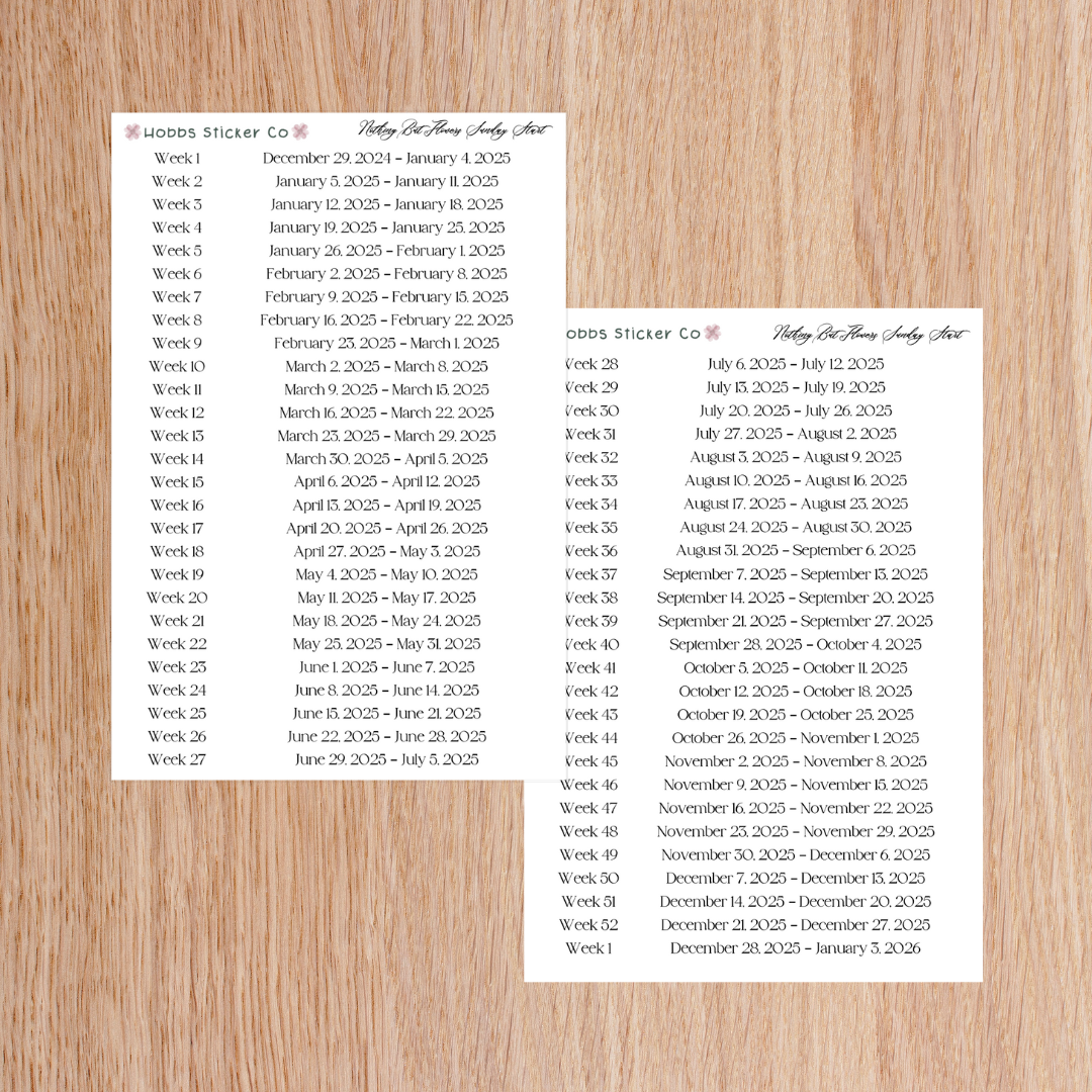 Nothing But Flowers Planner Setup Collection Junior