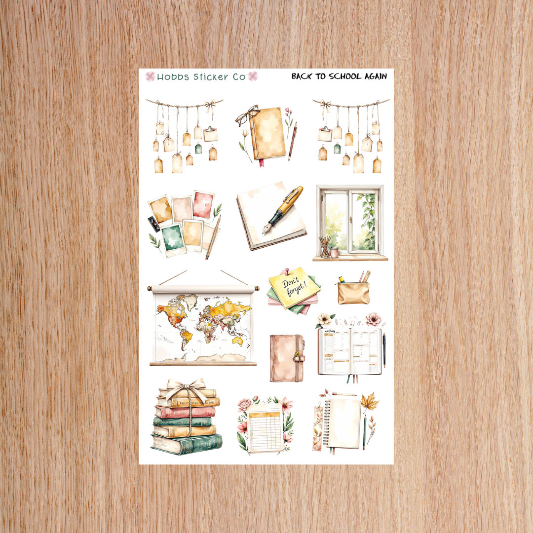 Back to School Again Deco Sheet 3 Regular