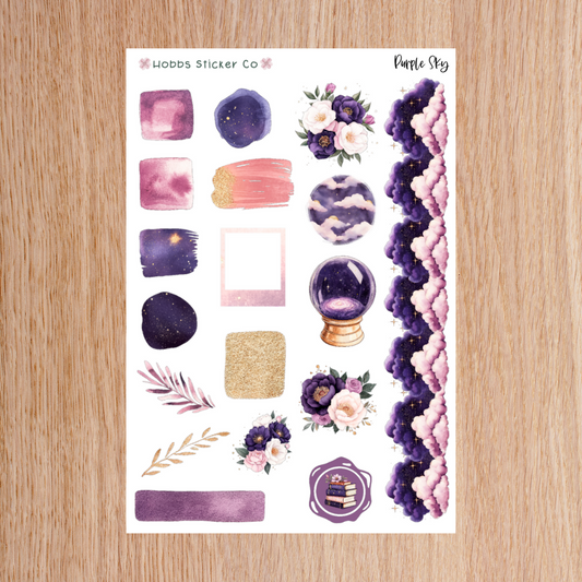 Purple Sky Journaling Kit Page 2 Regular