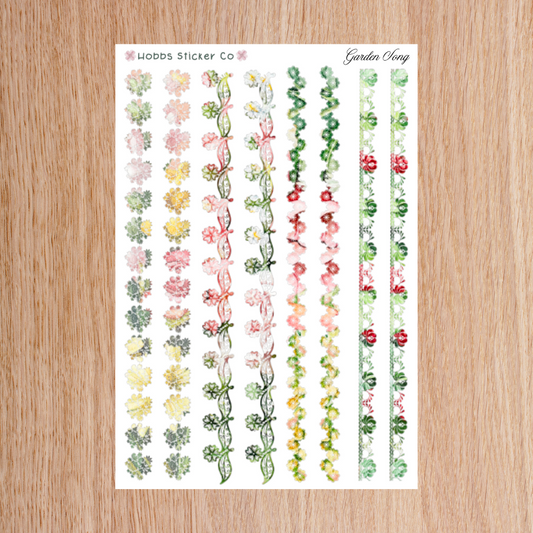 Garden Song Washi Strips Regular
