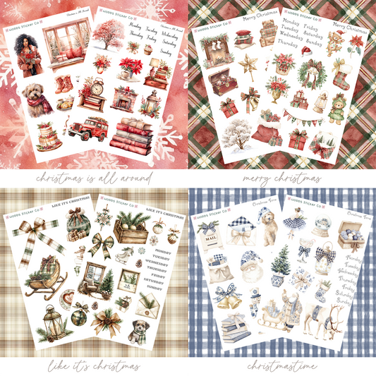 2026 Christmas Journaling Kit Page 1s - Junior Washi