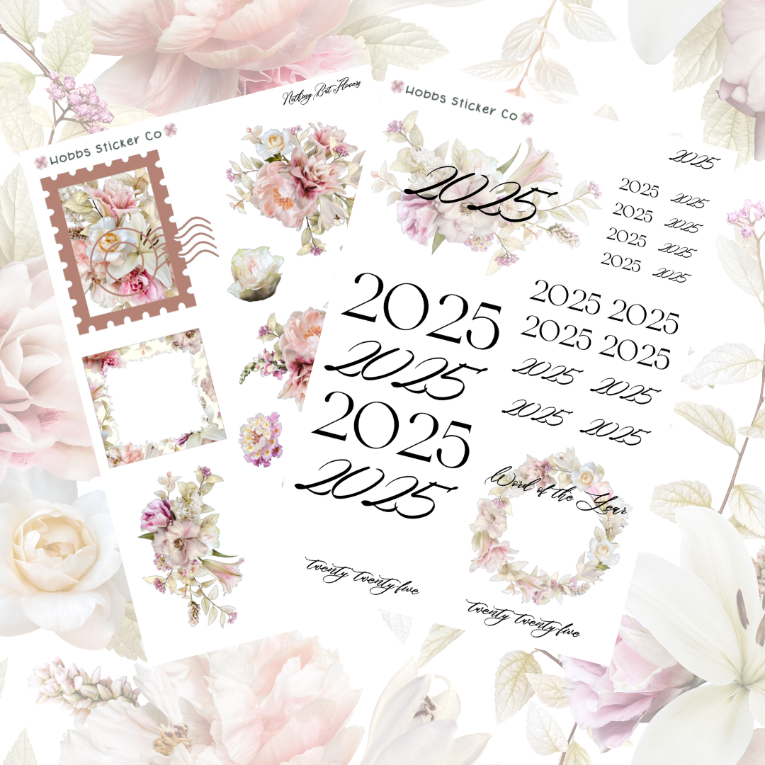 Nothing But Flowers 2025 Sticker Sheet Regular