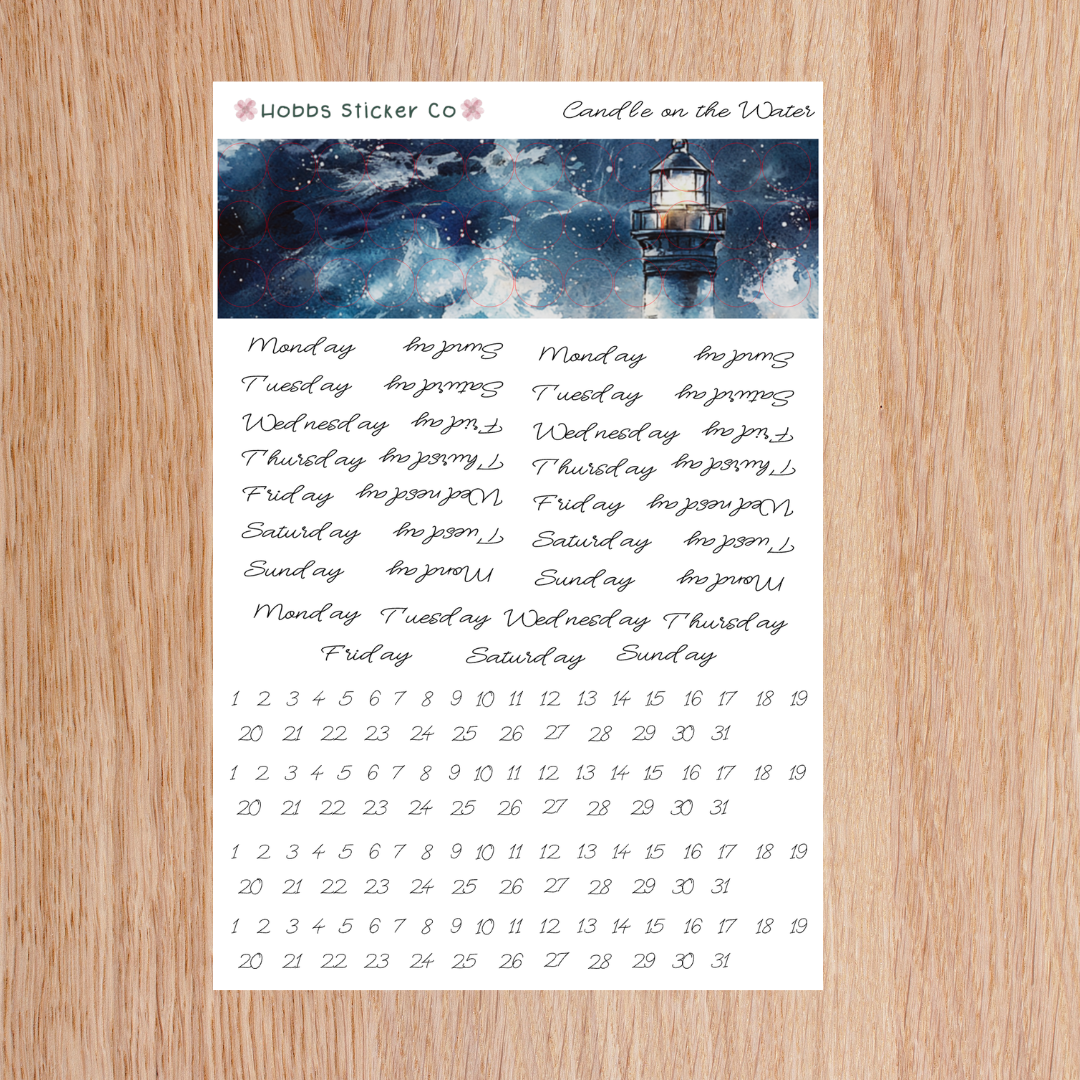 Candle on the Water Full Collection Regular, Washi Sticker Paper