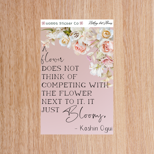 Nothing But Flowers Full Page  Deco Sticker A6