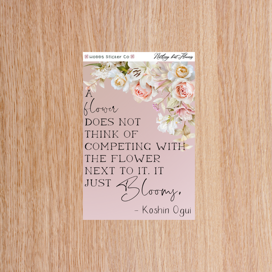 Nothing But Flowers Full Page Deco  Sticker B6