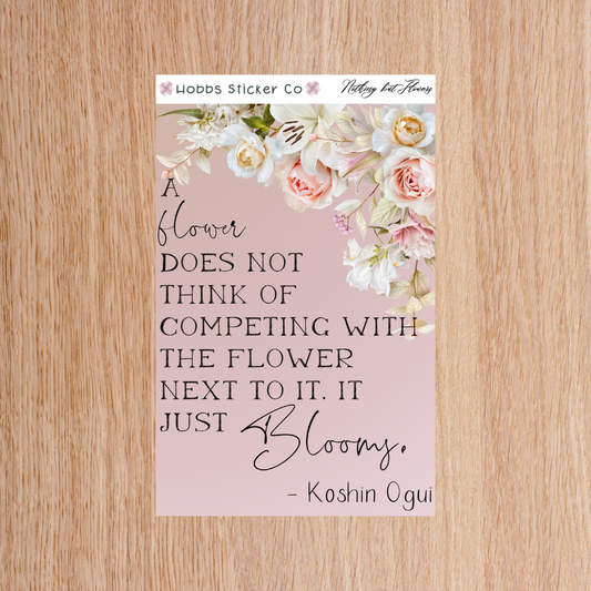 Nothing But Flowers Full Page Deco Sticker Passport