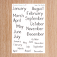 Paper Plan Print Months Sheet Regular