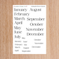 Nothing But Flowers Print Months Sheet Junior