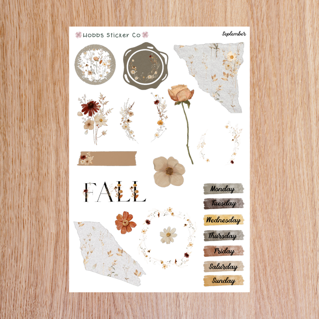 September Journaling Kit Page 1 Junior