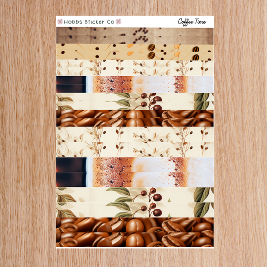 Coffee Time Horizontal Washi Regular