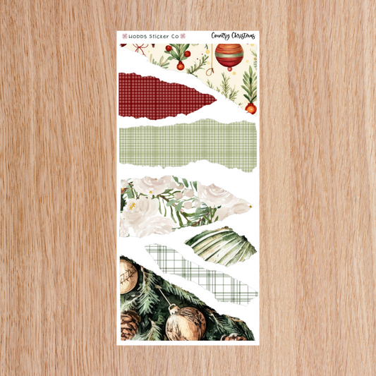 Country Christmas Torn Paper Regular