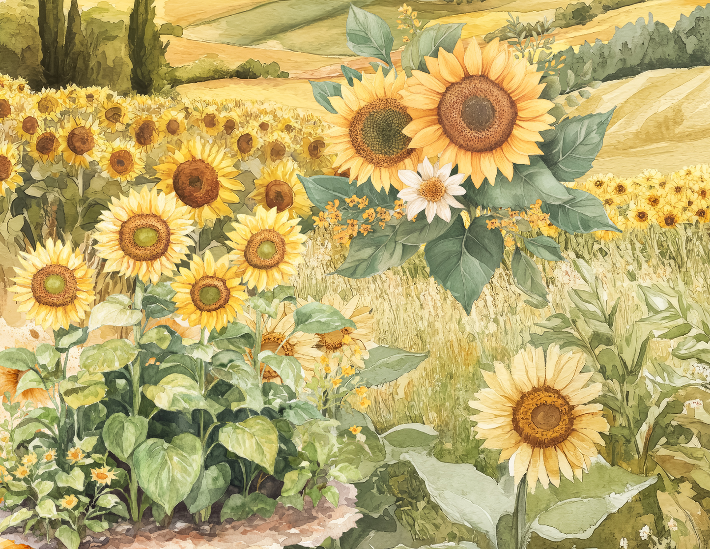 Sunflowers Vellum Sheet Junior