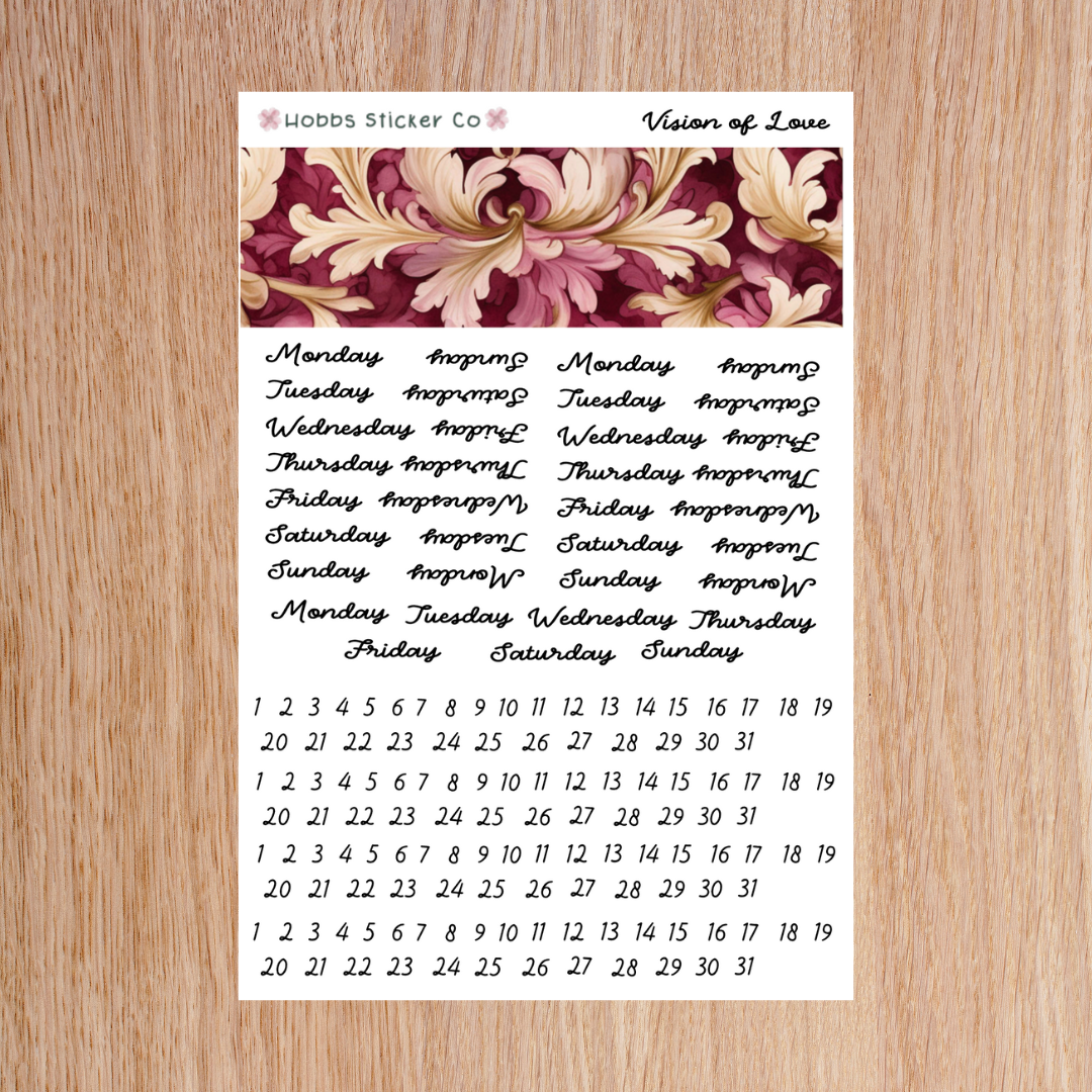 Vision of Love Days and Numbers Junior