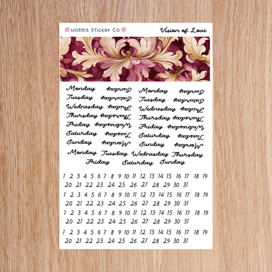 Vision of Love Days and Numbers Junior