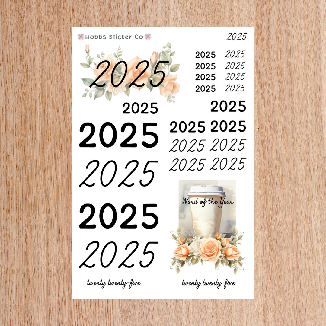 Coffee Time 2025 Sticker Sheet Junior