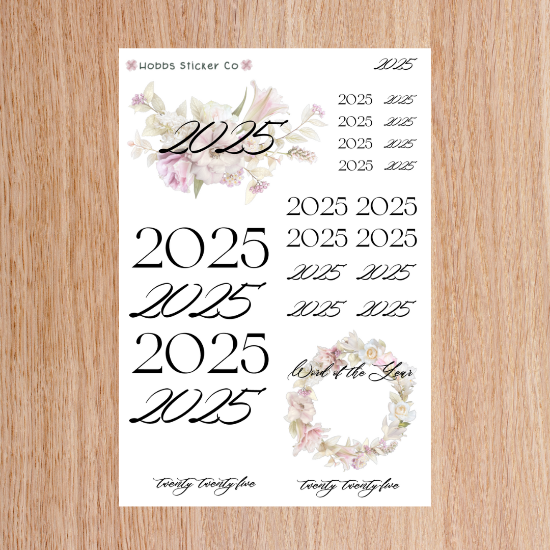 Nothing But Flowers 2025 Sticker Sheet Junior