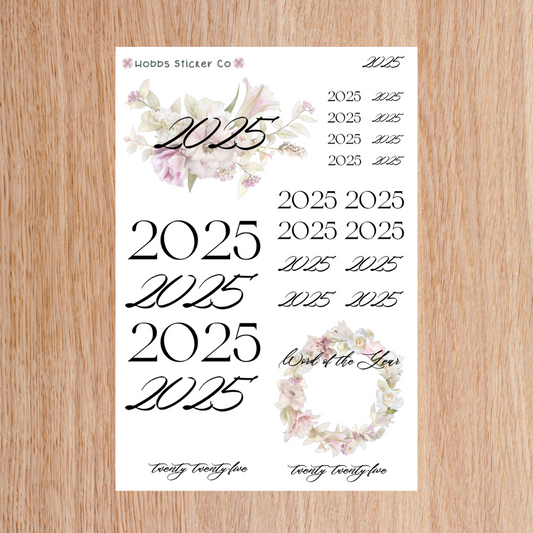 Nothing But Flowers 2025 Sticker Sheet Junior