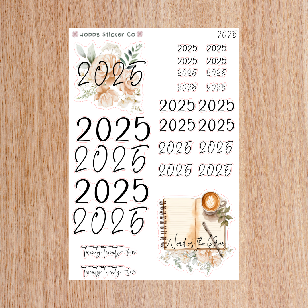 Paper Plan 2025 Sticker Sheet Junior