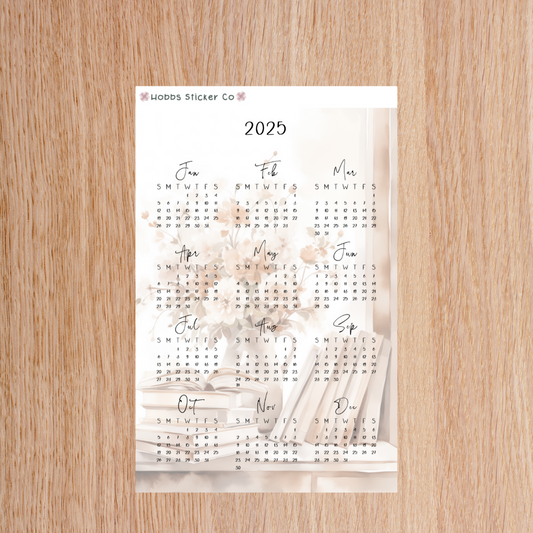 Paper Plan Full Page Year at a Glance Sticker Passport