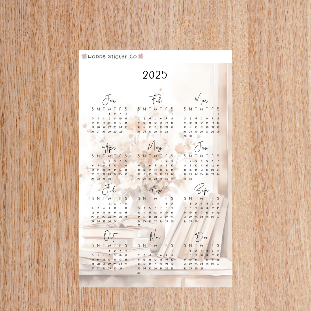 Paper Plan Full Page Year at a Glance  Sticker A5