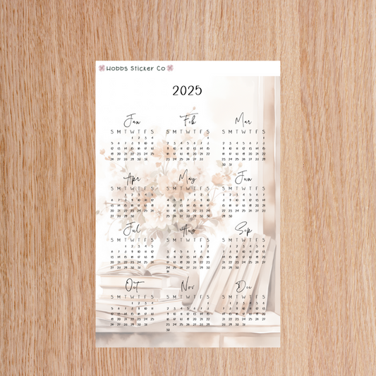 Paper Plan Full Page  Year at a Glance Sticker A6