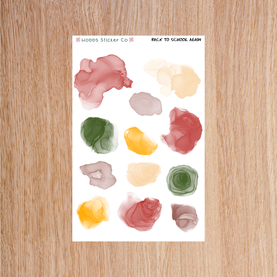 Back to School Again Ink Splotches Regular
